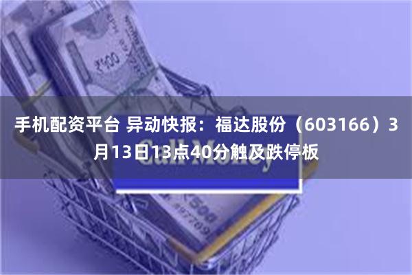 手机配资平台 异动快报：福达股份（603166）3月13日13点40分触及跌停板