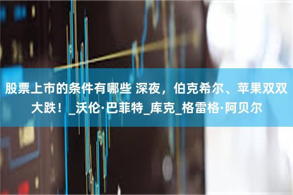 股票上市的条件有哪些 深夜，伯克希尔、苹果双双大跌！_沃伦·巴菲特_库克_格雷格·阿贝尔